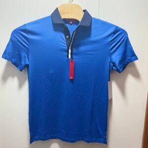 Redvanly Monroe Polo Marine Blue Mens Size Small Golf Shirt NEW